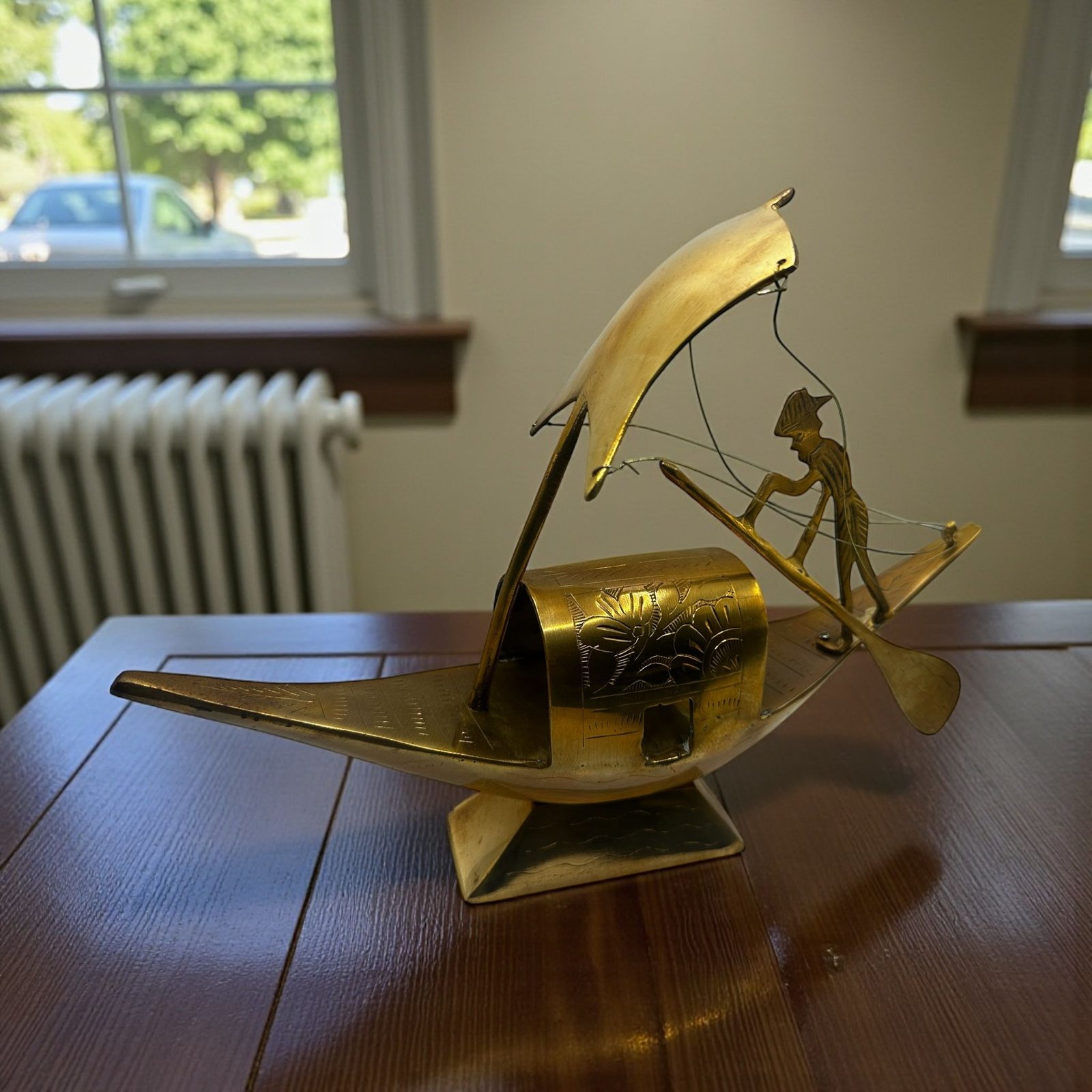 Historical Boat made with brass 13x10 inch with weight of 2 lb 9 oz brass - Image 6