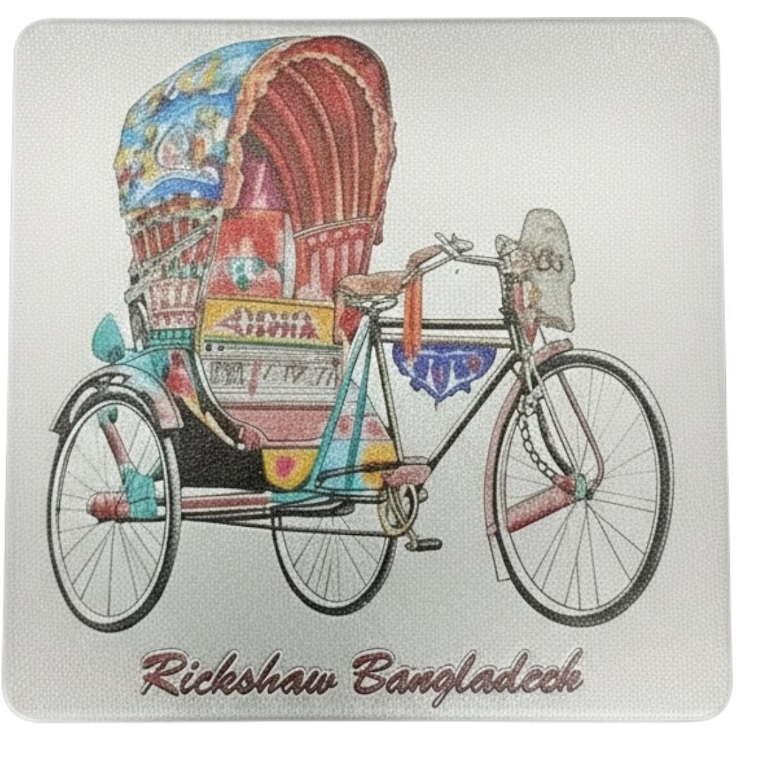 Bangladesh Rickshaw Magnet for Car Fridge Locker 2.5x2.75 inch - Image 2