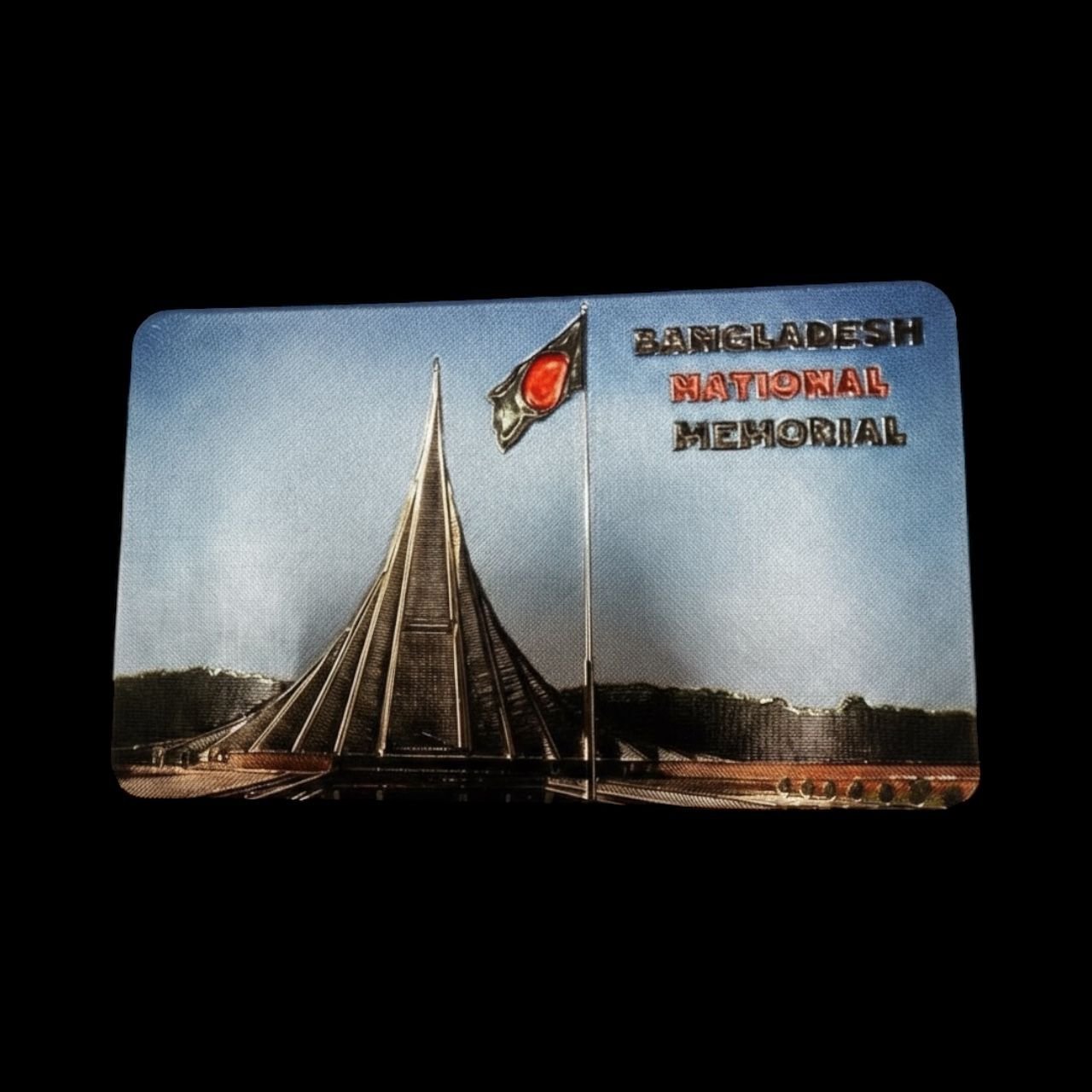 Bangladesh National Memorial Wooden Magnet for Car Fridge Locker 3x2 inch - Image 3
