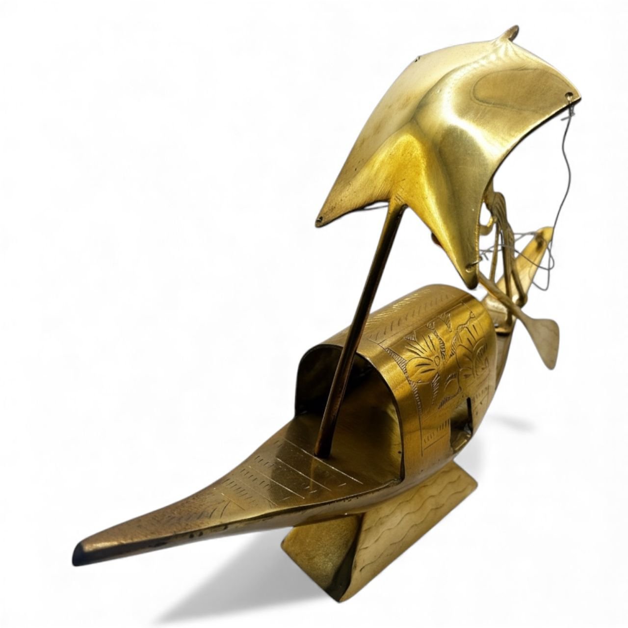 Historical Boat made with brass 13x10 inch with weight of 2 lb 9 oz brass - Image 7
